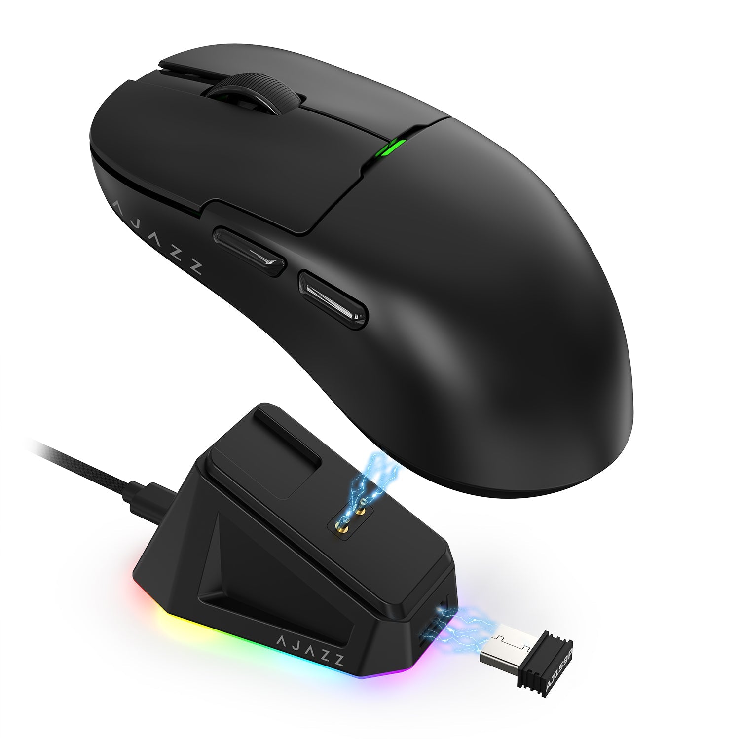 ATTACK SHARK x AJ159P Tri-mode Oyuncu Mouse Şarj Ünitesi İle