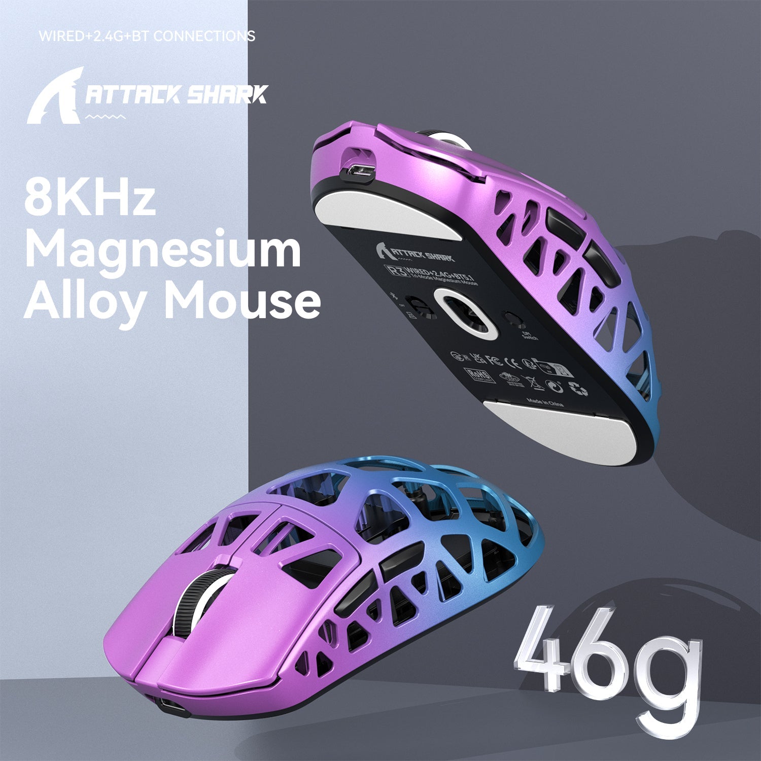 ATTACK SHARK R3 Magnesium Alloy Oyuncu Mouse 8K