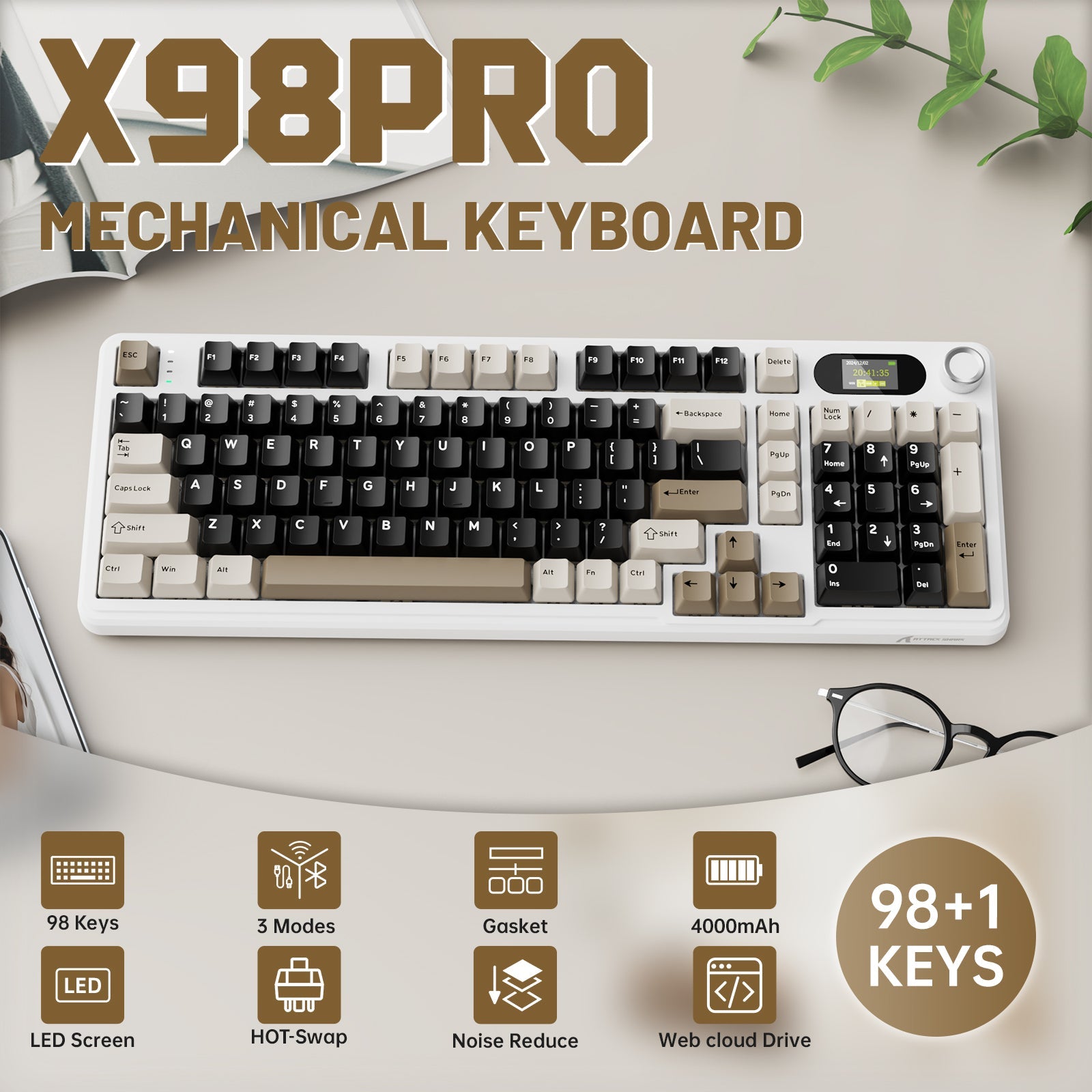 ATTACK SHARK X98PRO Wireless Oyuncu Klavye