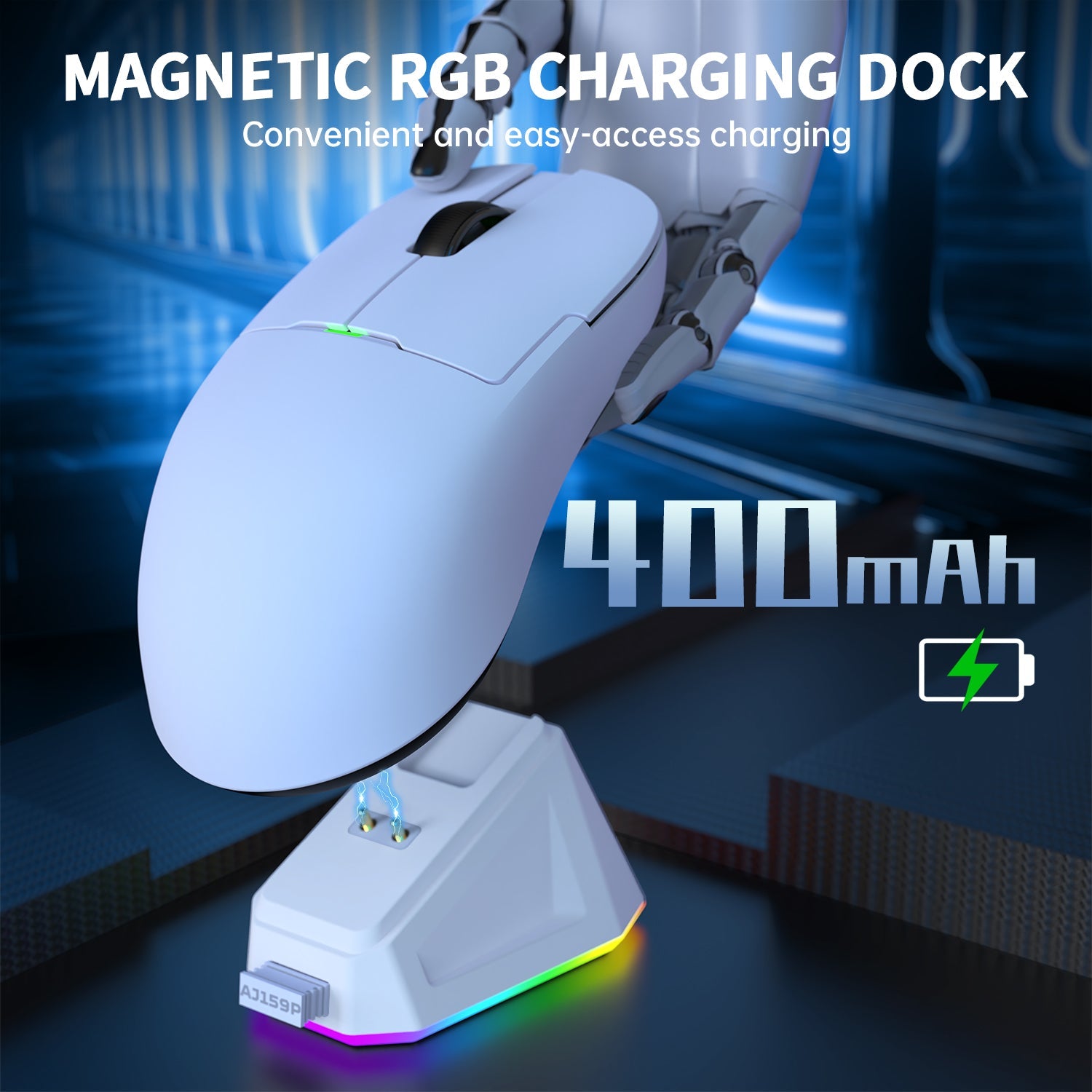 ATTACK SHARK x AJ159P Tri-mode Oyuncu Mouse Şarj Ünitesi İle