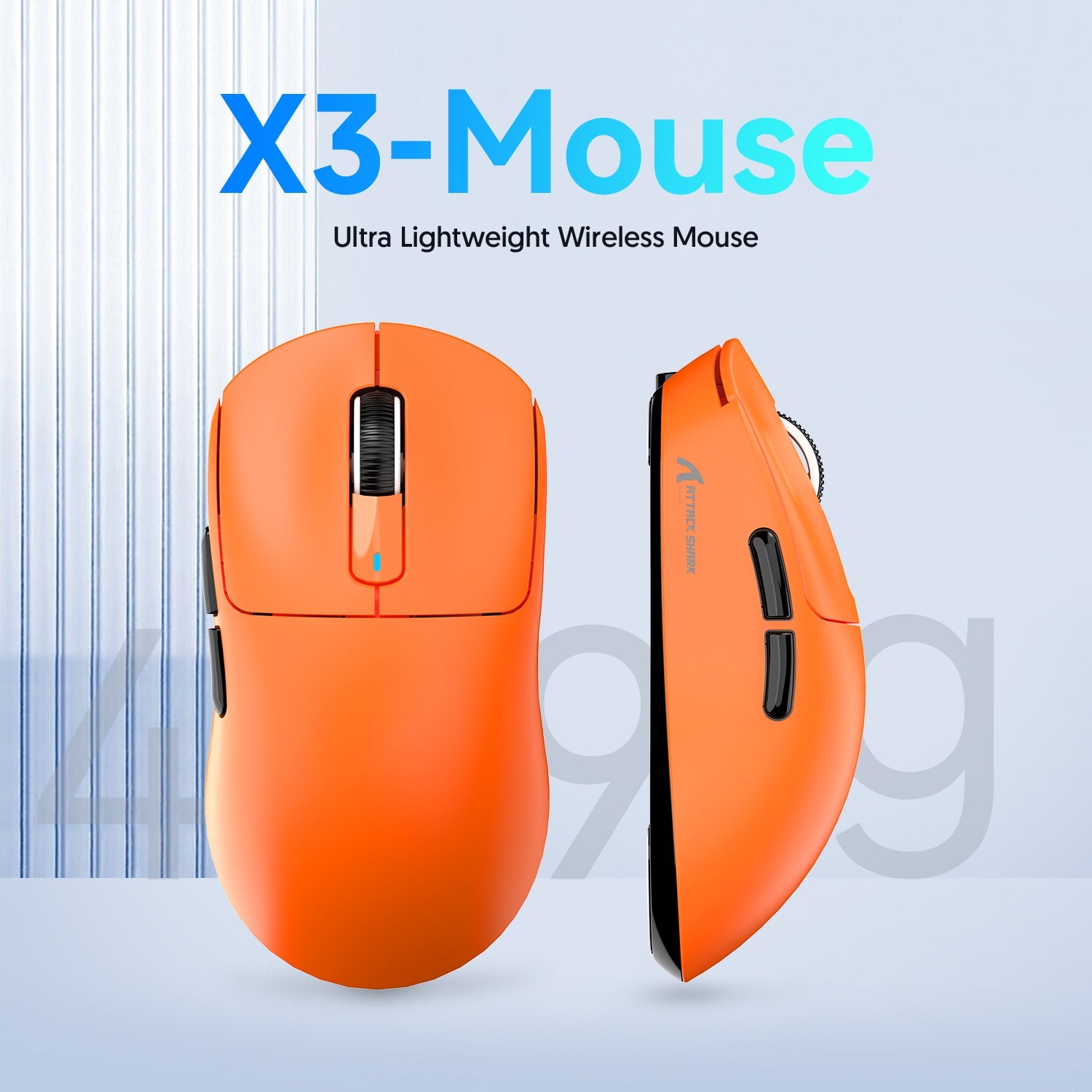 ATTACK SHARK X3 Kablosuz Oyuncu Mouse PAW3395 Superlight