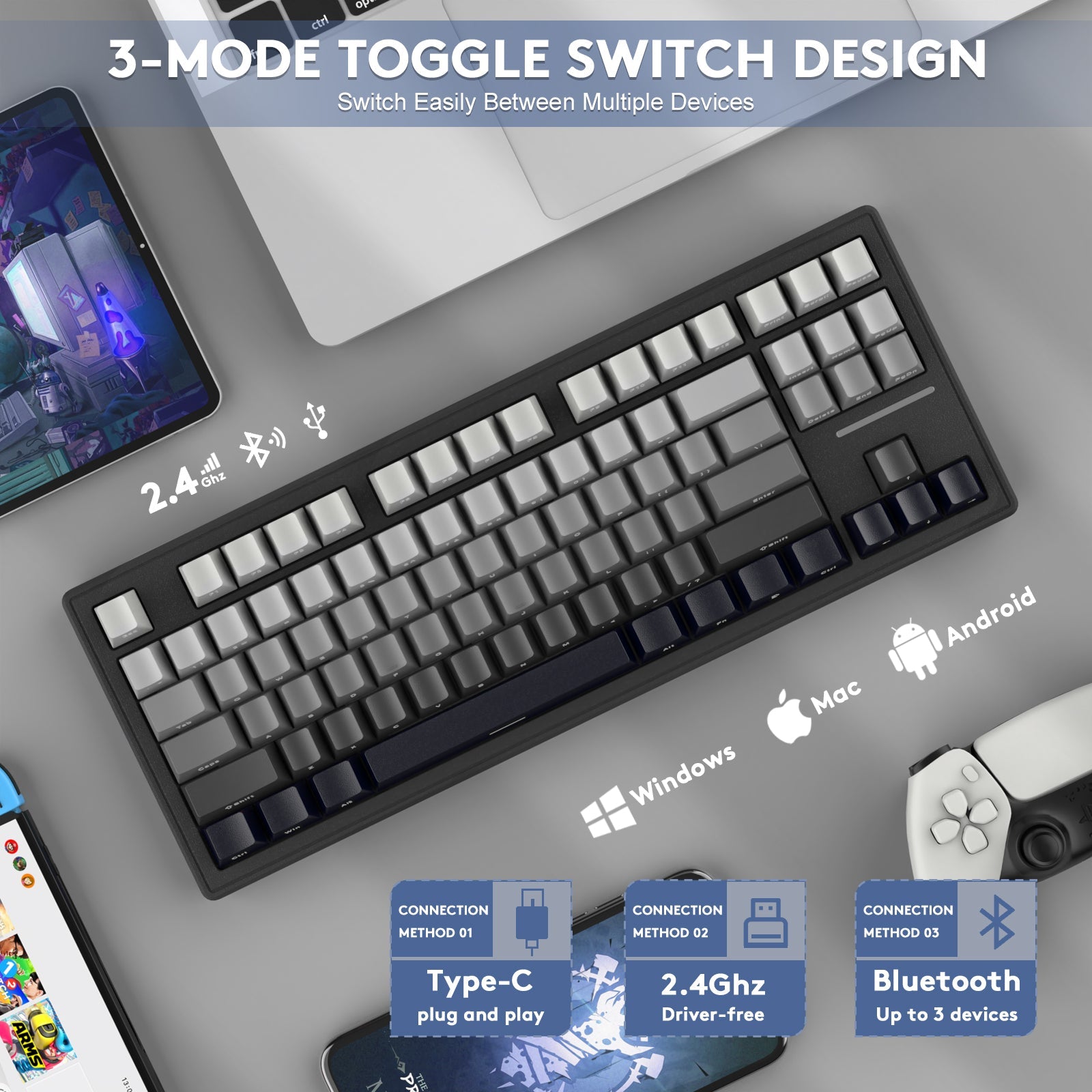 ATTACK SHARK M87 Wireless Mekanik Klavye