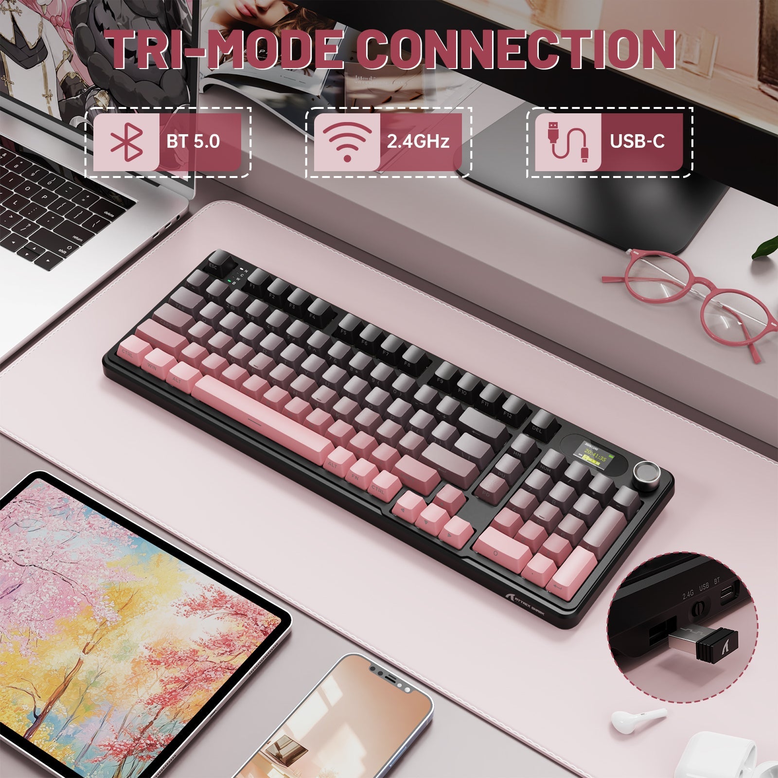 ATTACK SHARK X98PRO Wireless Oyuncu Klavye