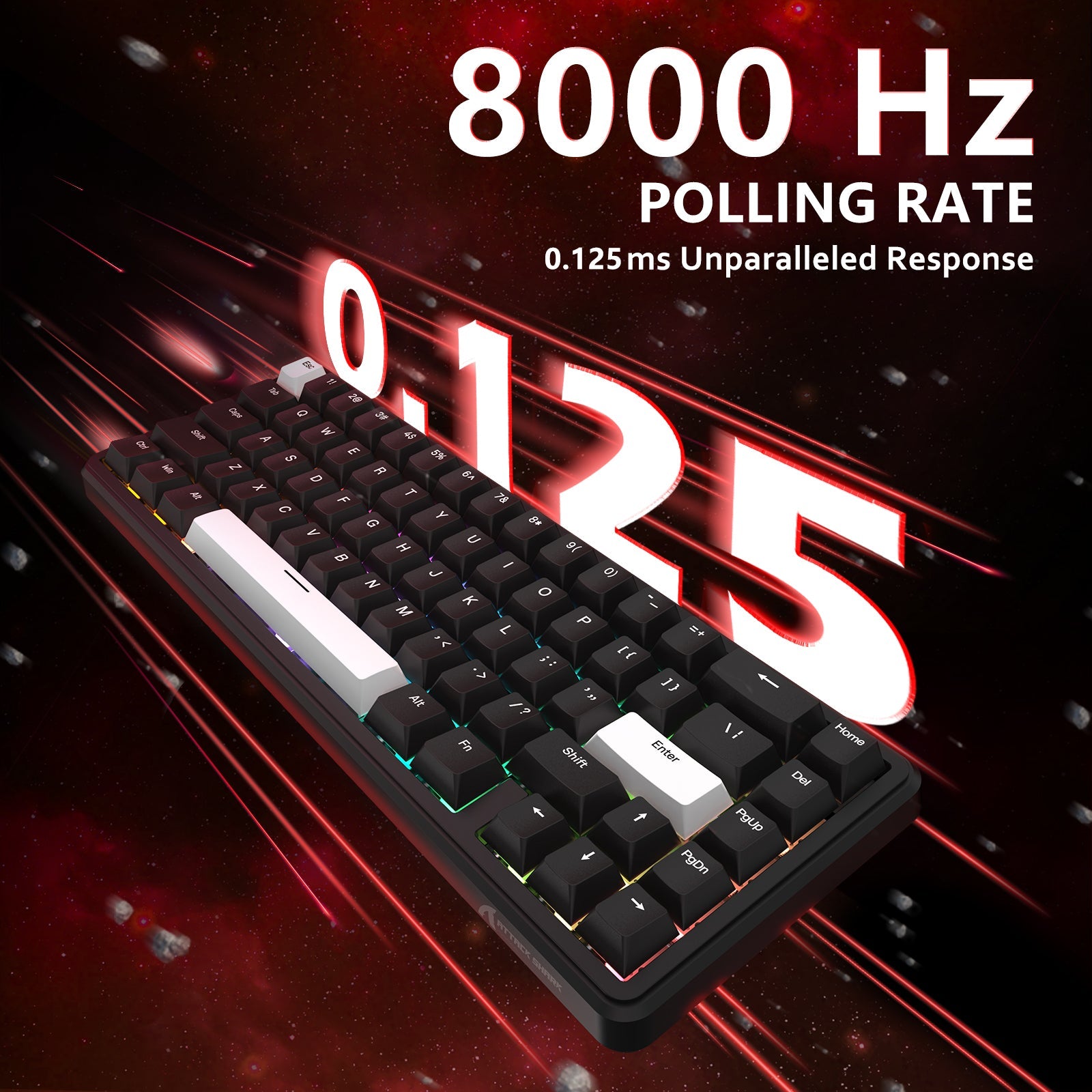 ATTACK SHARK X65 HE Manyetik Switch Rapid Trigger Klavye