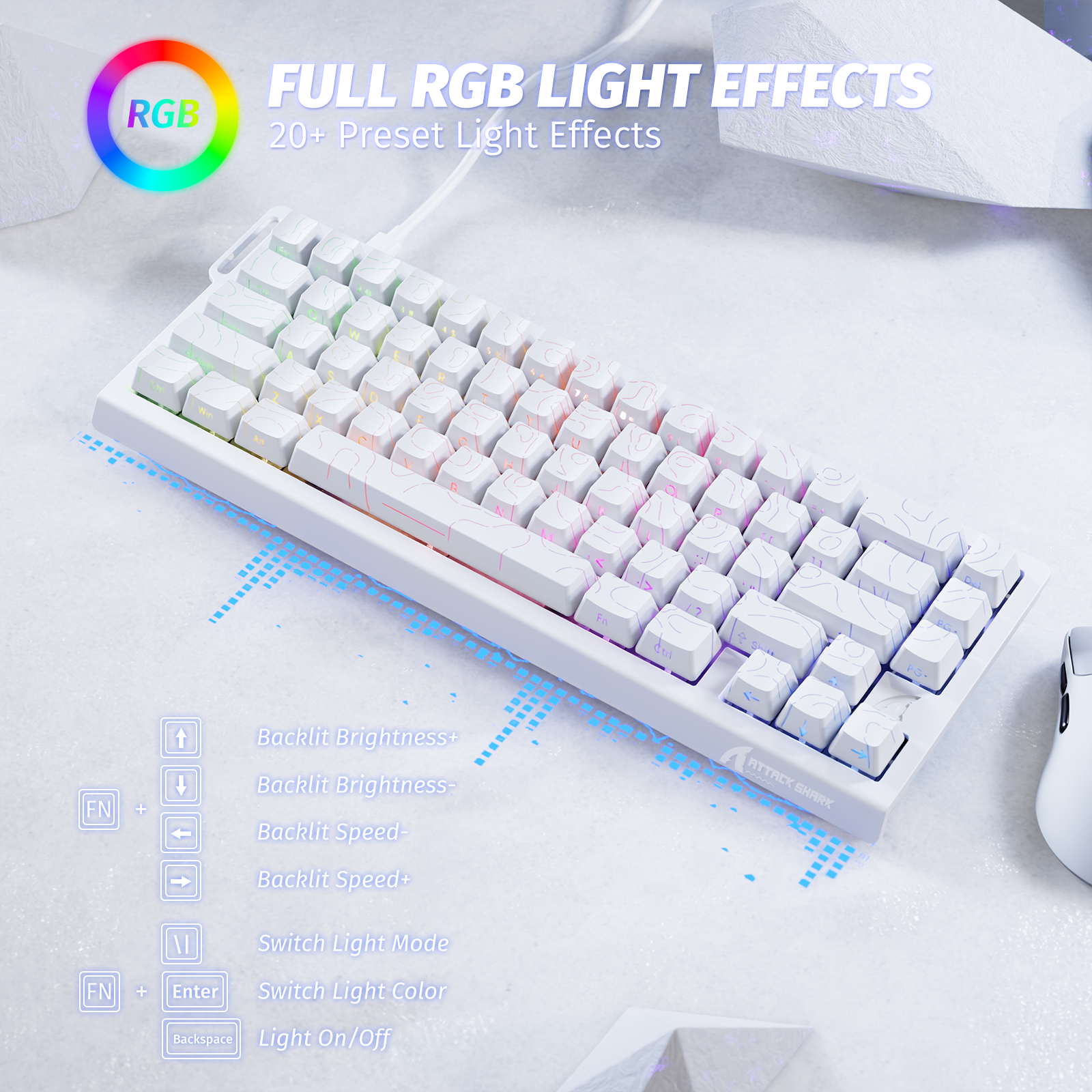 ATTACK SHARK X68 HE Rapid Trigger Klavye Manyetik Switch
