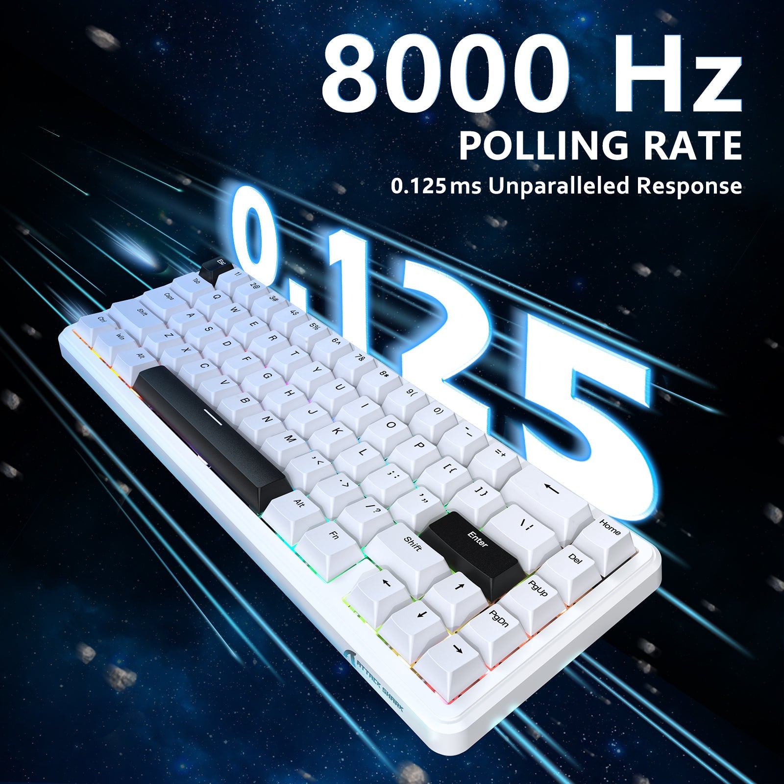 ATTACK SHARK X65 HE Manyetik Switch Rapid Trigger Klavye