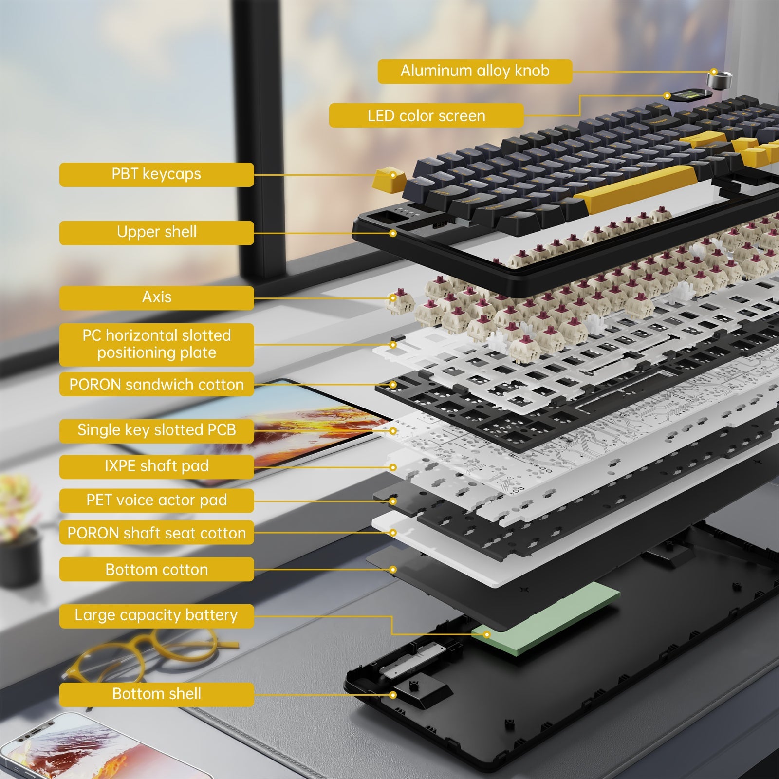 ATTACK SHARK X98PRO Wireless Oyuncu Klavye