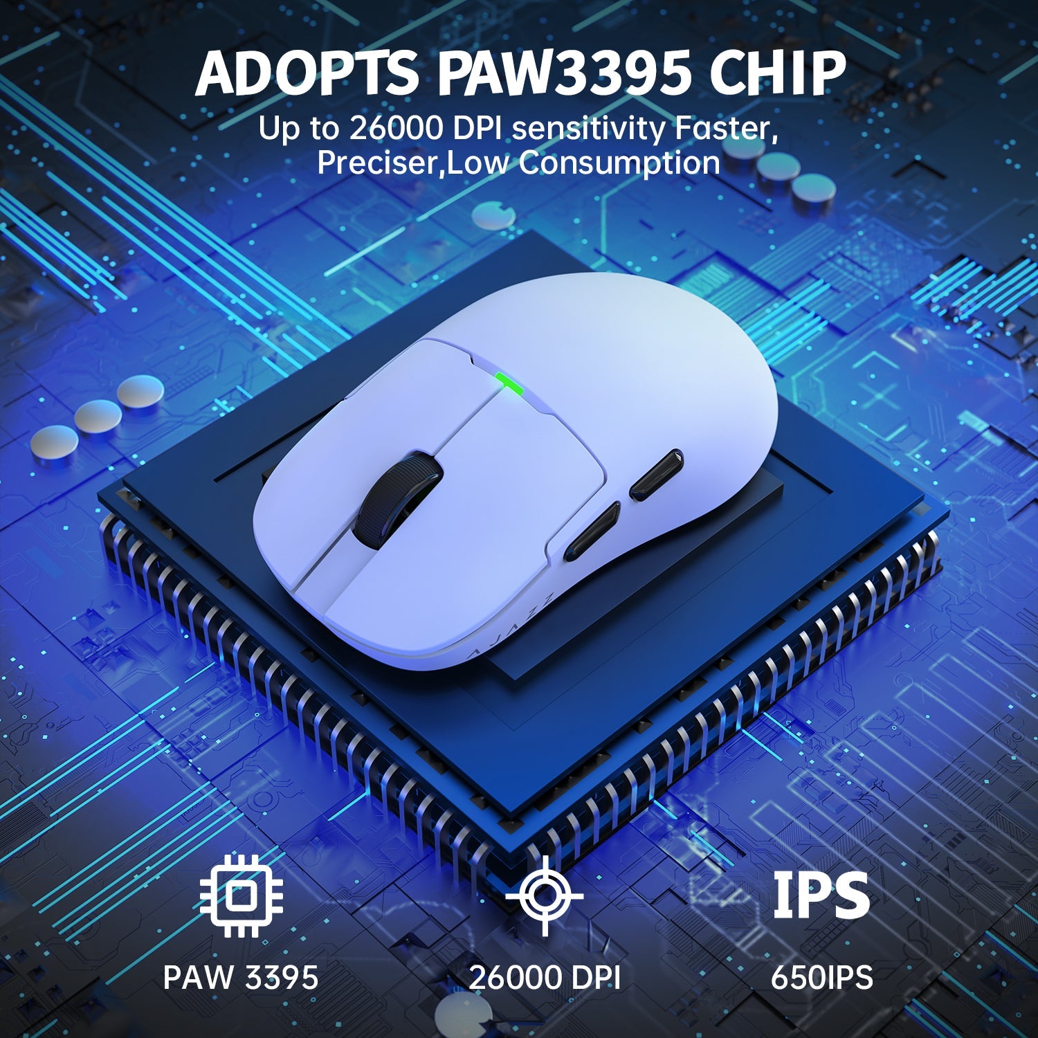 ATTACK SHARK x AJ159P Tri-mode Oyuncu Mouse Şarj Ünitesi İle