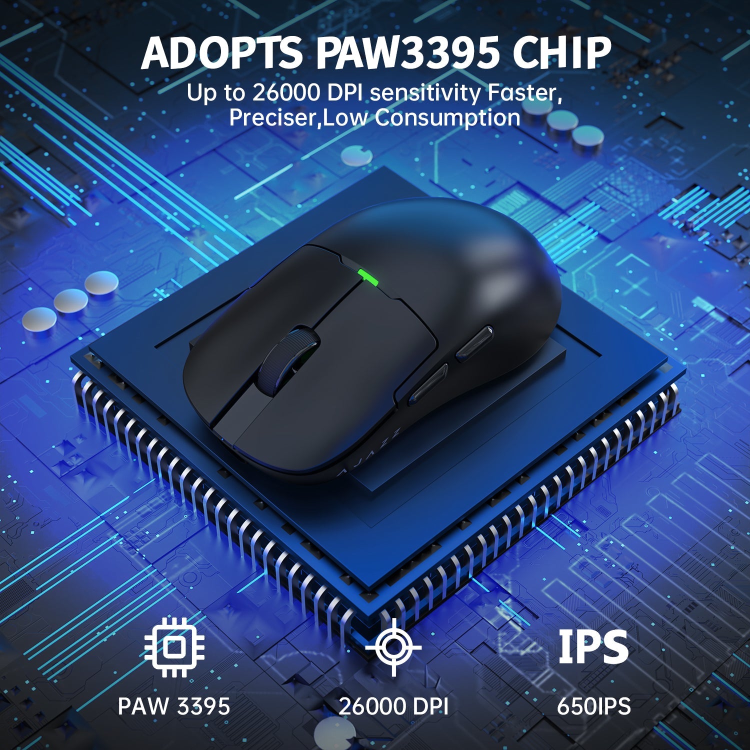 ATTACK SHARK x AJ159P Tri-mode Oyuncu Mouse Şarj Ünitesi İle