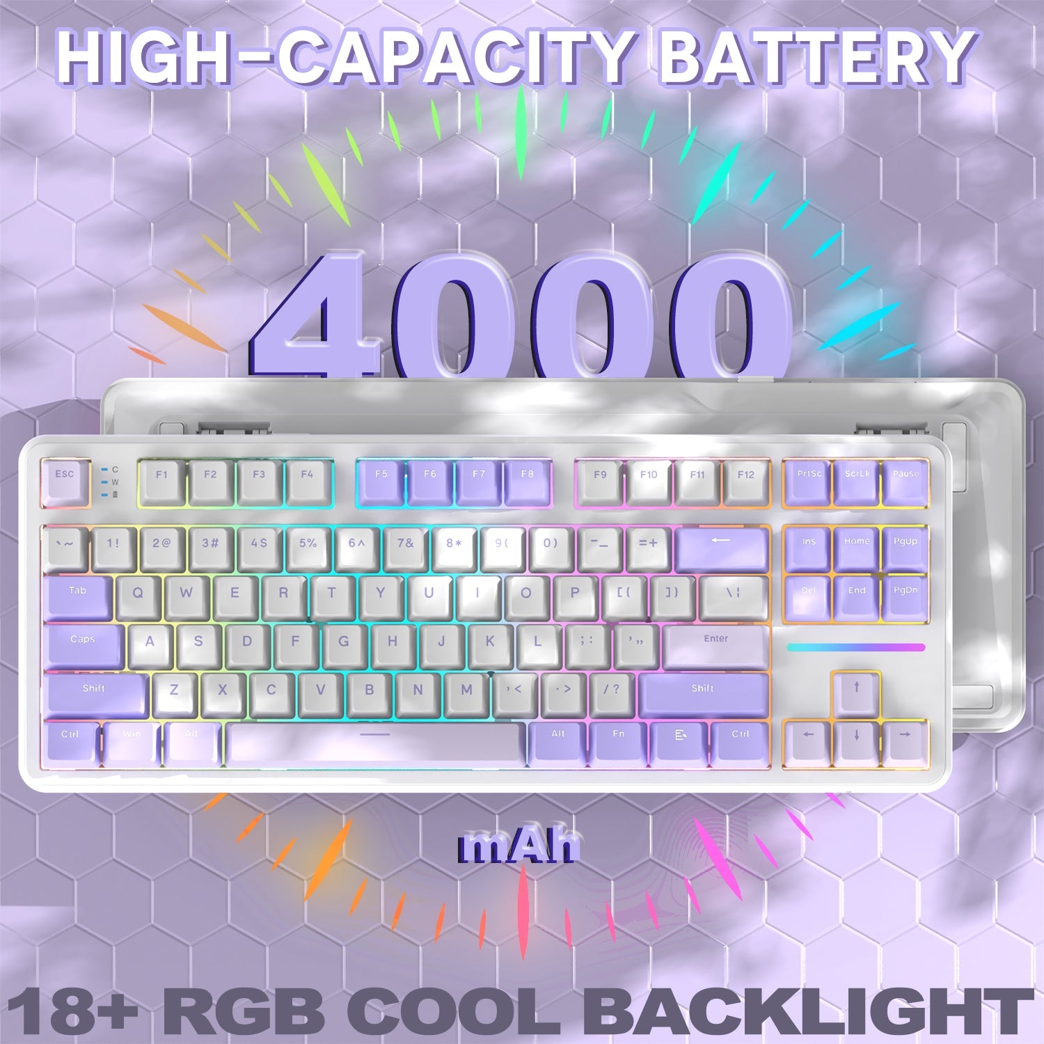 ATTACK SHARK X87 Tri-mode Gasket Mekanik Klavye