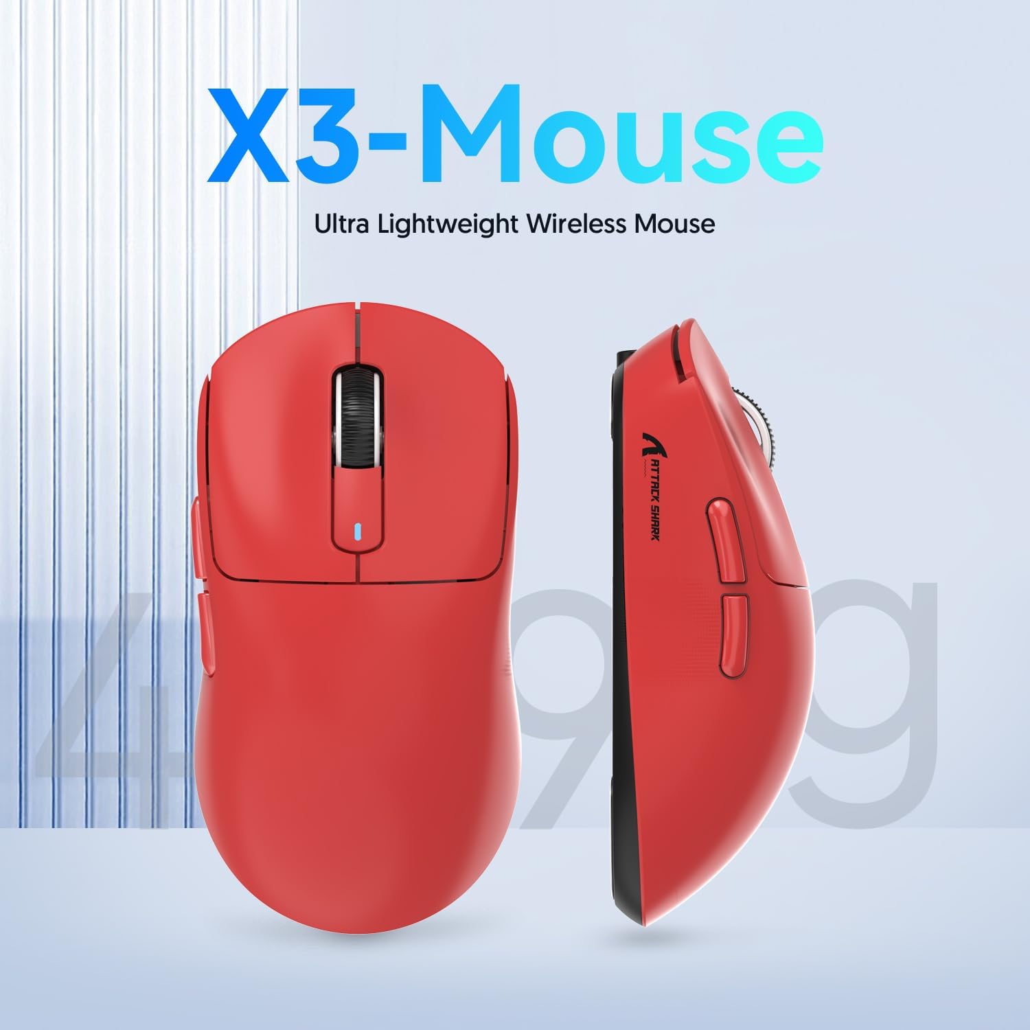 ATTACK SHARK X3 Kablosuz Oyuncu Mouse PAW3395 Superlight