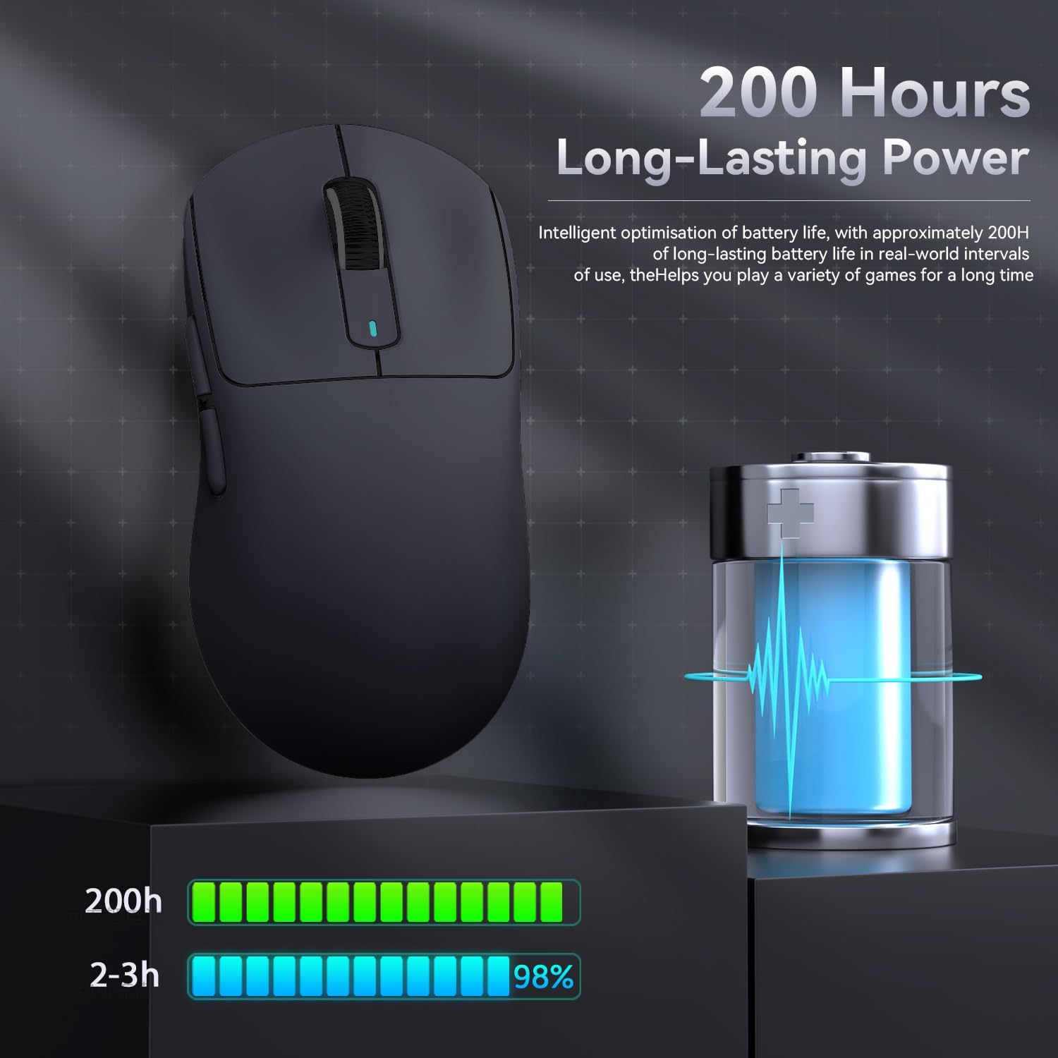 ATTACK SHARK X3 Kablosuz Oyuncu Mouse PAW3395 Superlight