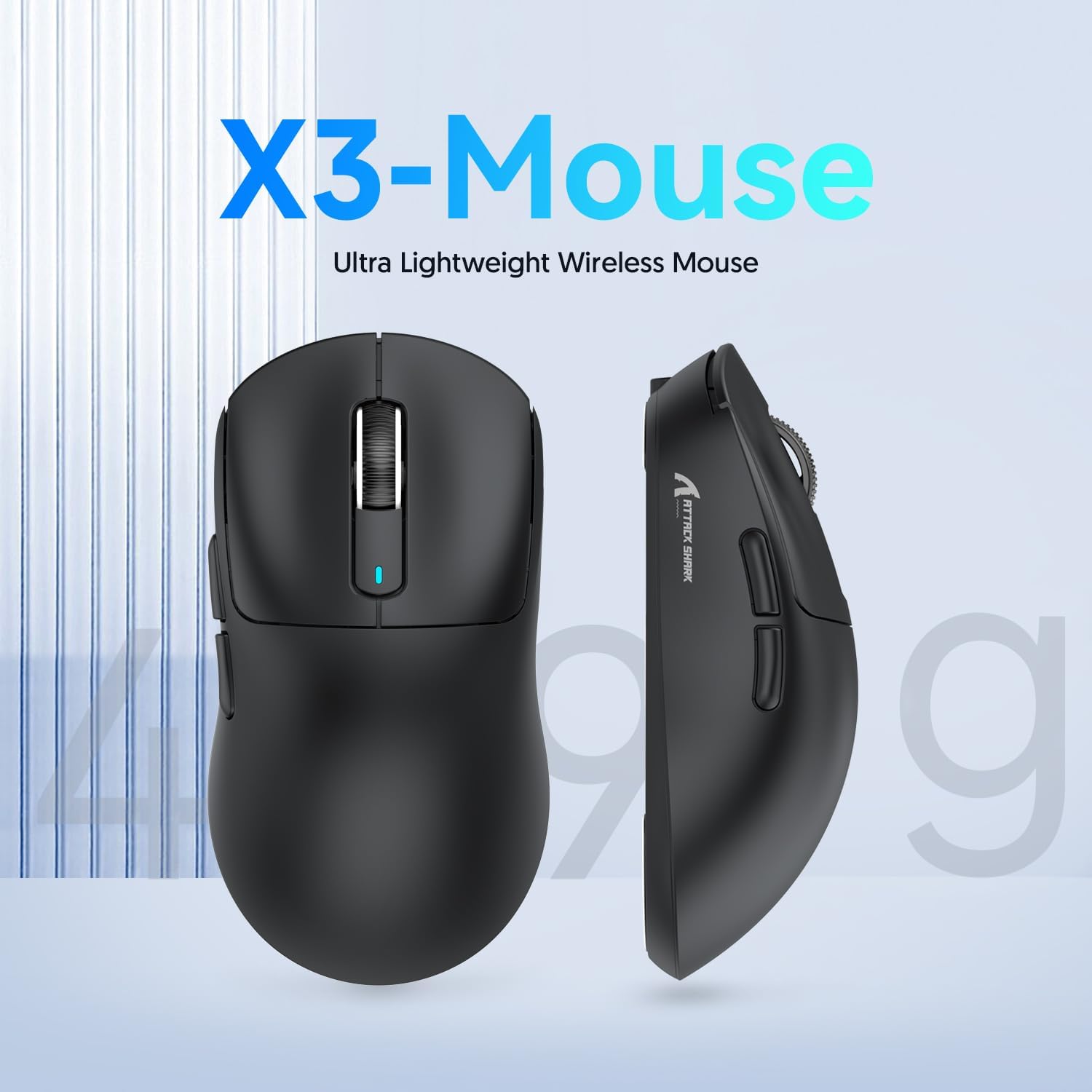 ATTACK SHARK X3 Kablosuz Oyuncu Mouse PAW3395 Superlight