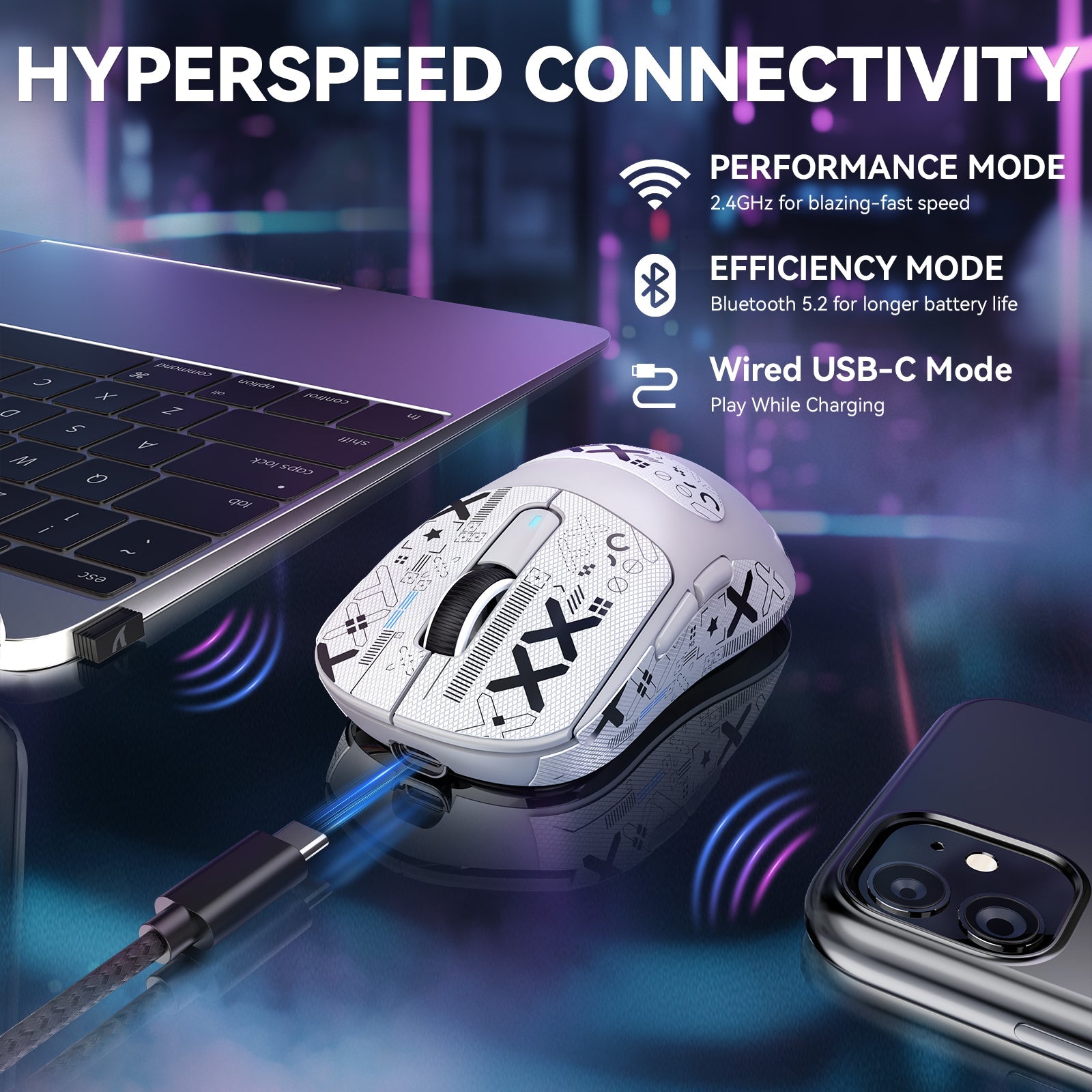 ATTACK SHARK X3MAX PAW3950 Wireless Oyuncu Mouse
