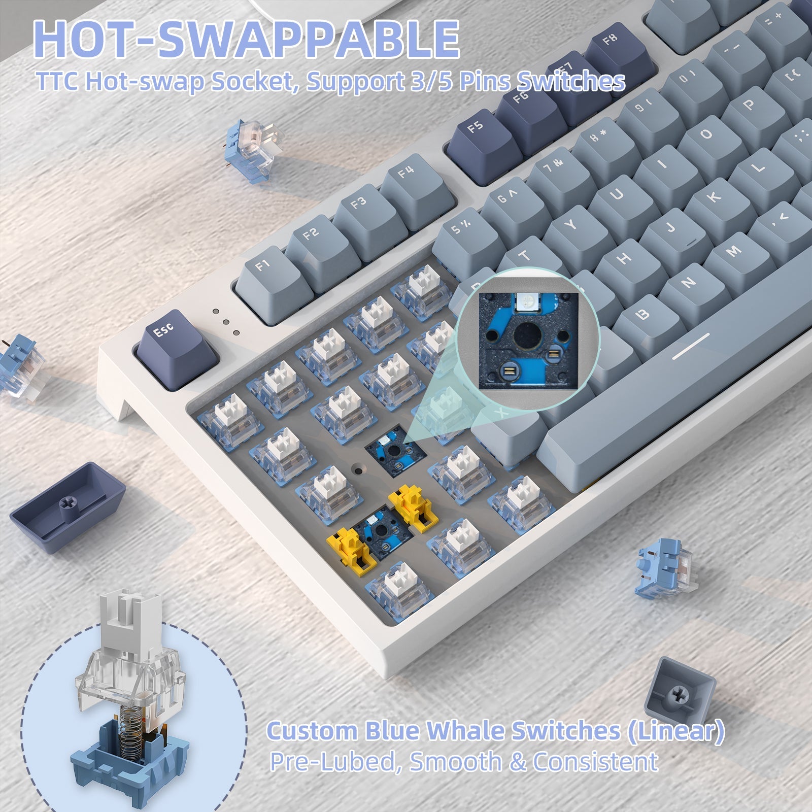 ATTACK SHARK K86 Wireless Mekanik Klavye