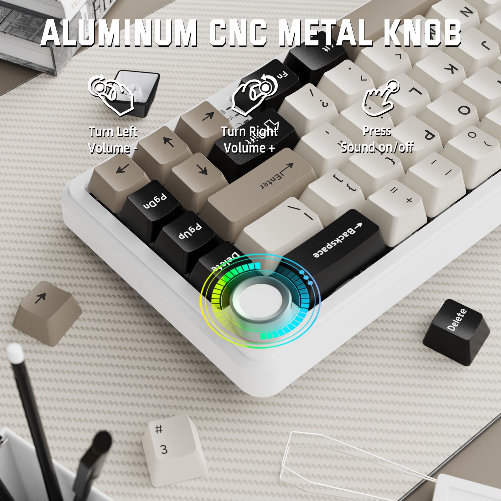 ATTACK SHARK X66 Wireless Mekanik Klavye with Side Printed PBT Tuş Takımı