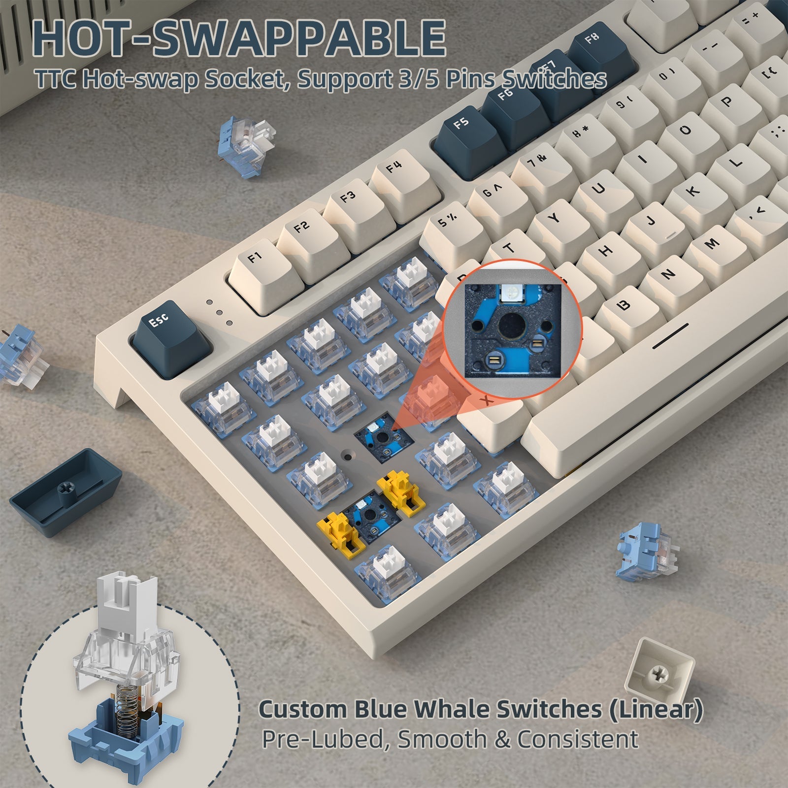 ATTACK SHARK K86 Wireless Mekanik Klavye