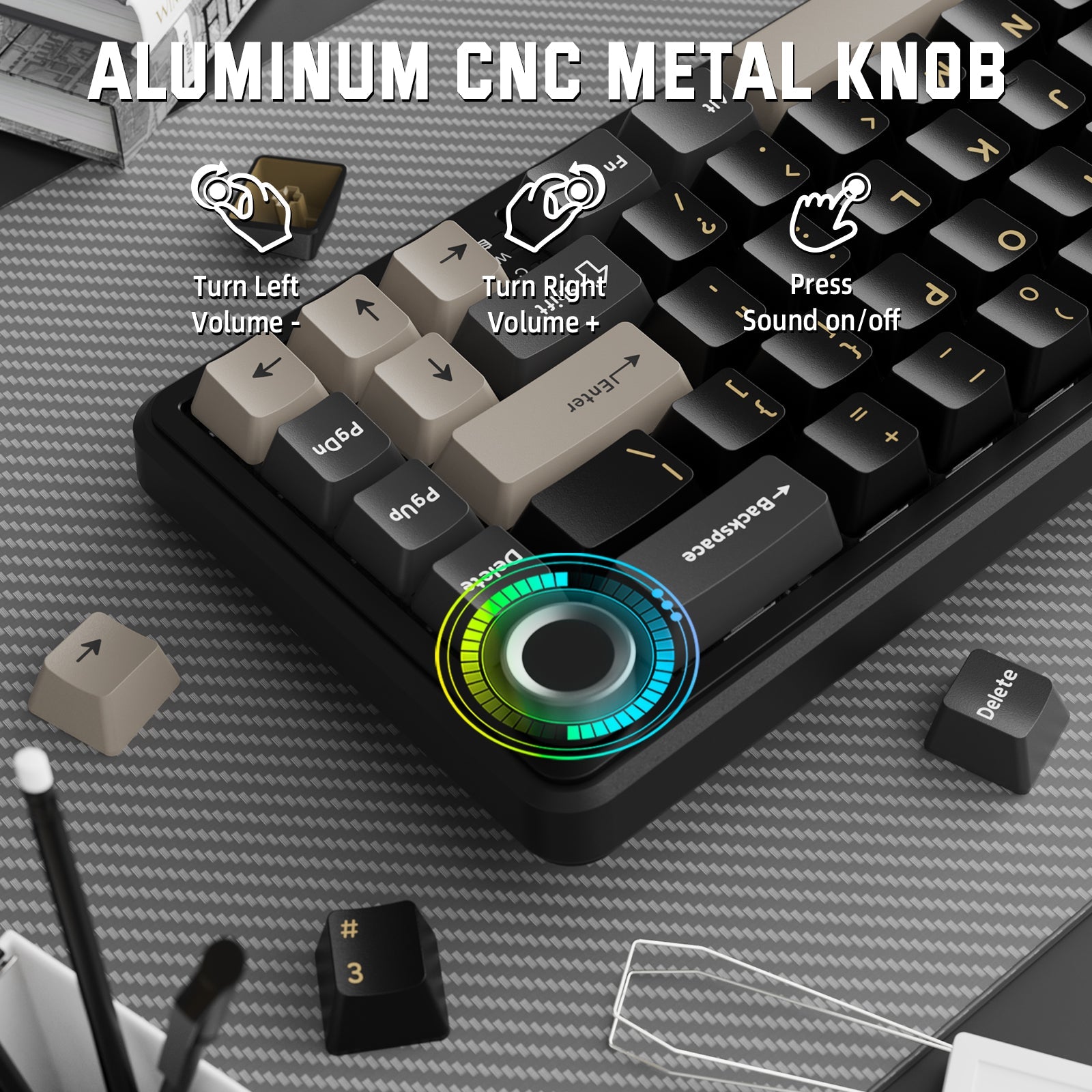 ATTACK SHARK X66 Wireless Mekanik Klavye with Side Printed PBT Tuş Takımı