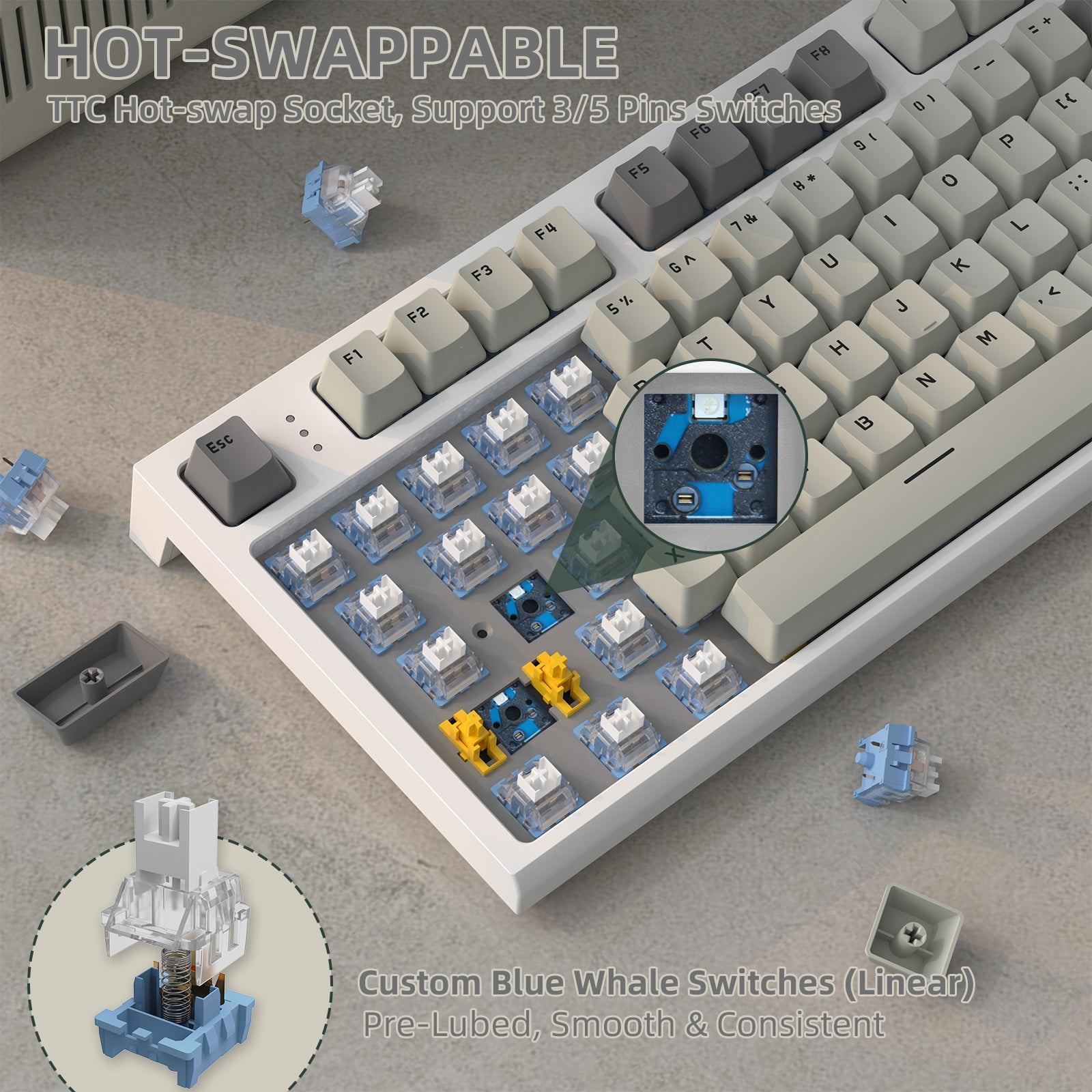 ATTACK SHARK K86 Wireless Mekanik Klavye