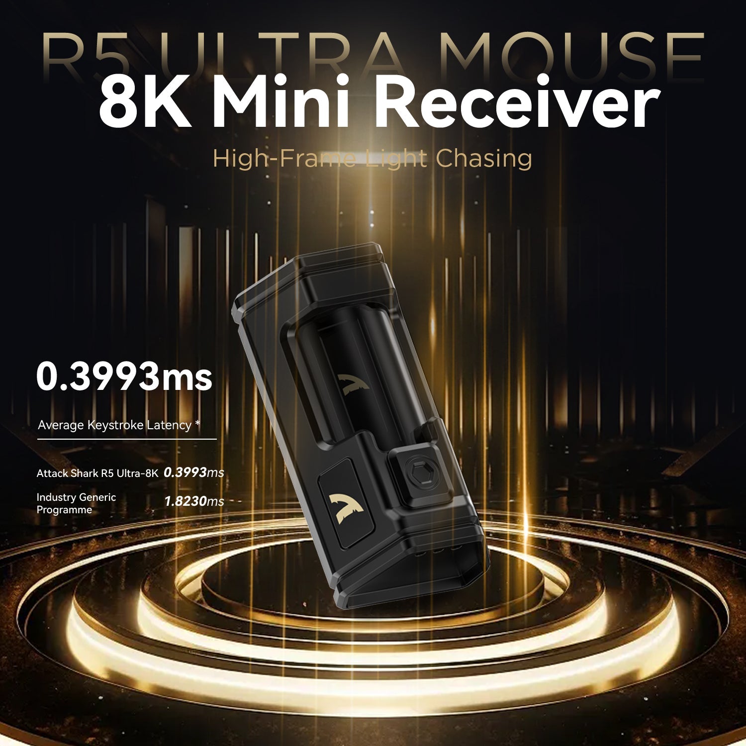 ATTACK SHARK R5 Ultra Carbon Fiber Wireless 8K PAW3950MAX Oyuncu Mouse