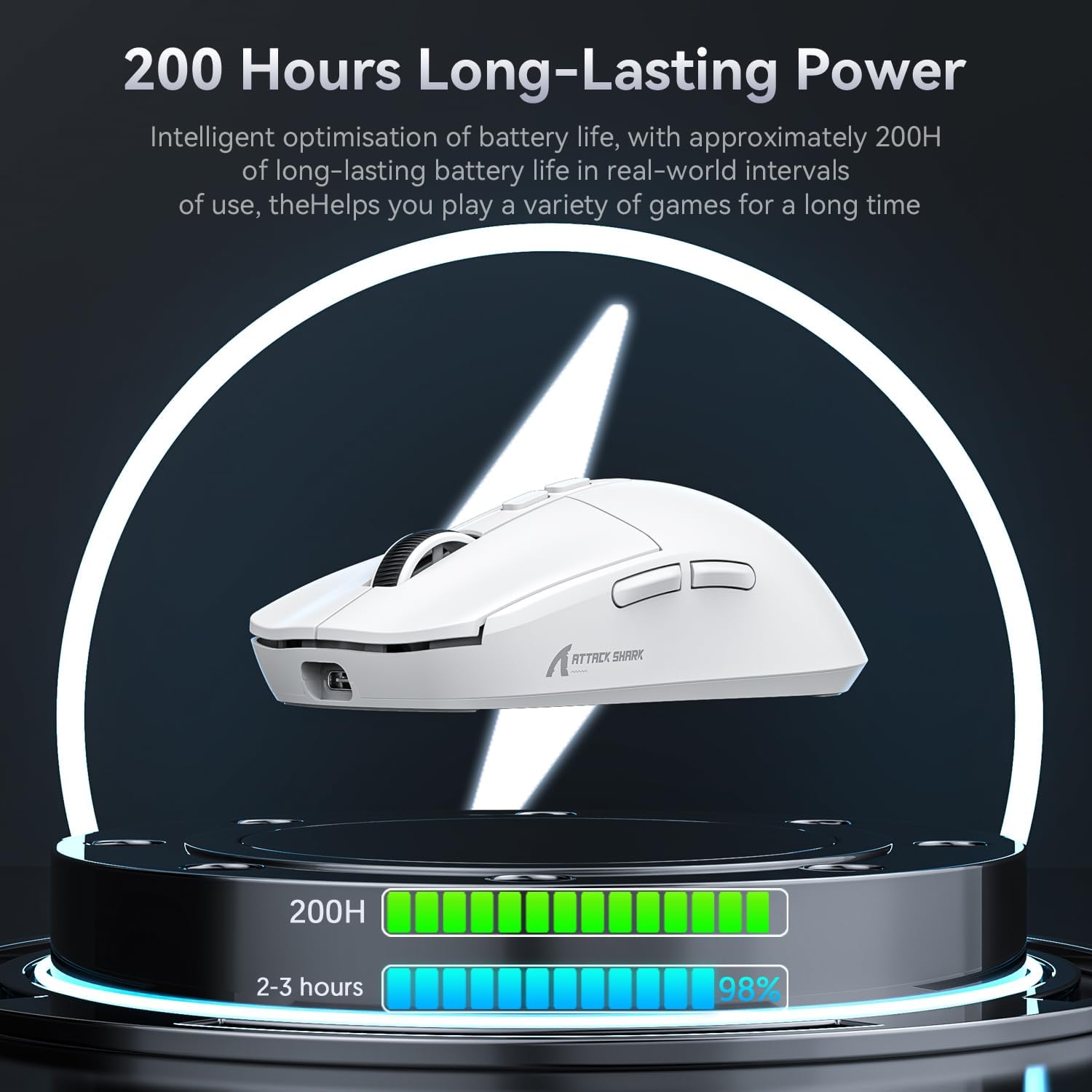 ATTACK SHARK X6 Three Modes Oyuncu Mouse Şarj İstasyonu İle