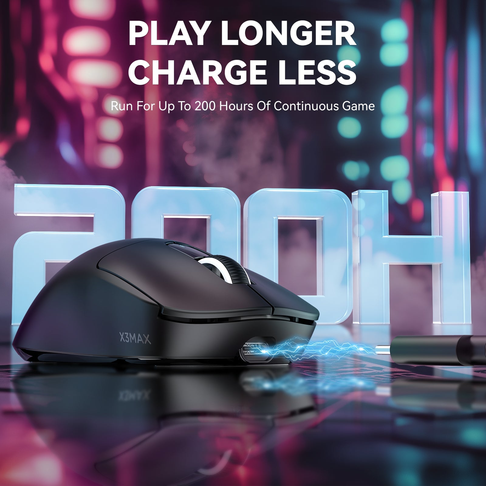 ATTACK SHARK X3MAX PAW3950 Wireless Oyuncu Mouse