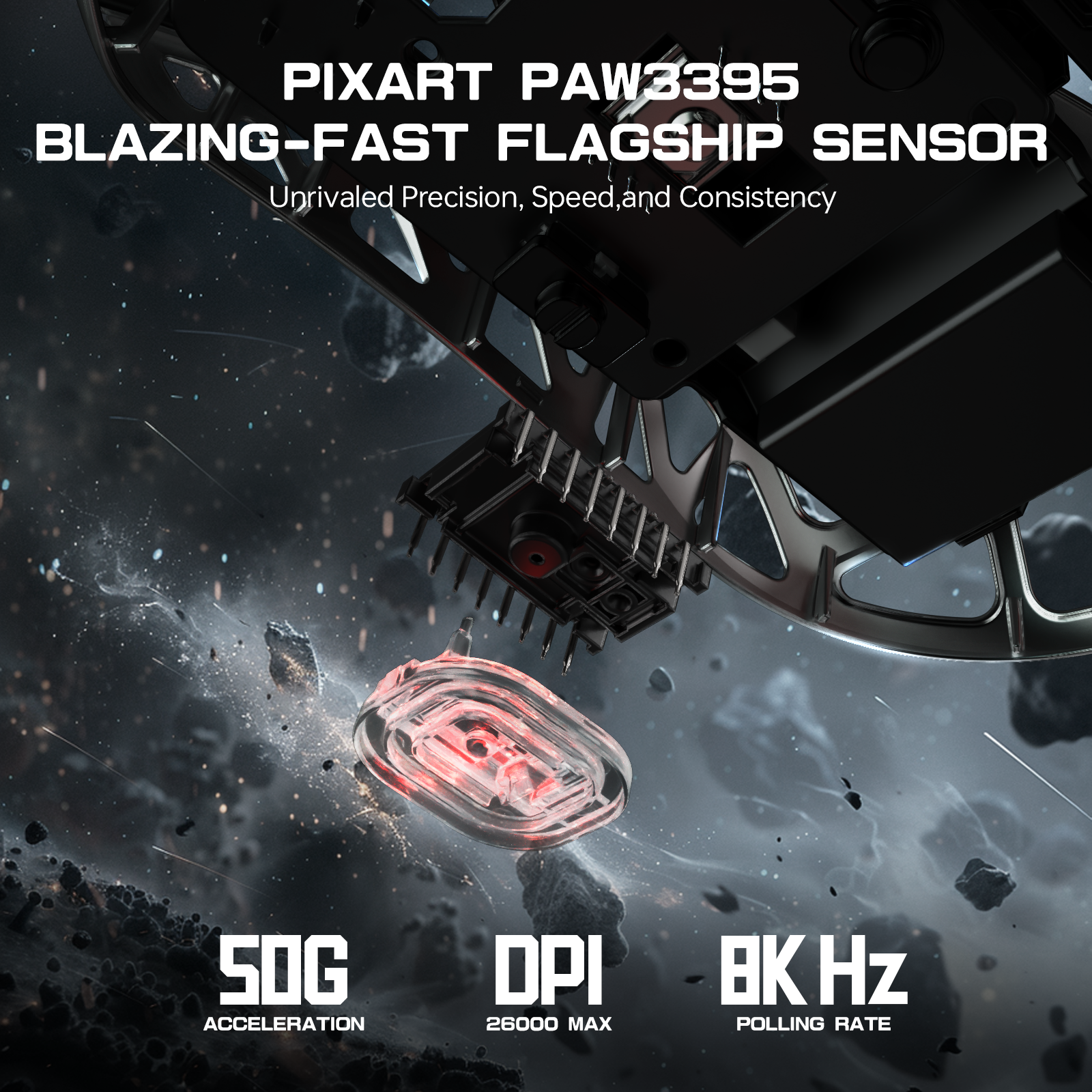 ATTACK SHARK R3 Magnesium Alloy Oyuncu Mouse 8K