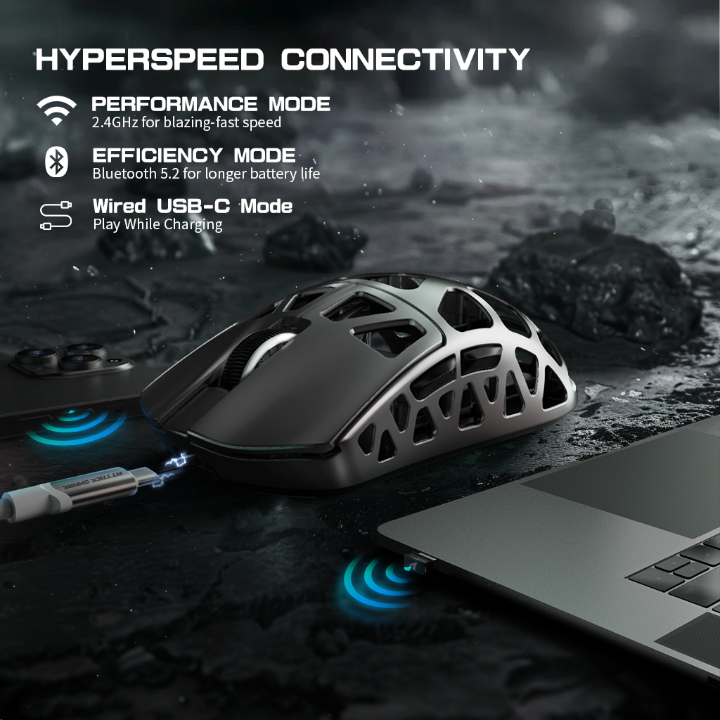 ATTACK SHARK R3 Magnesium Alloy Oyuncu Mouse 8K