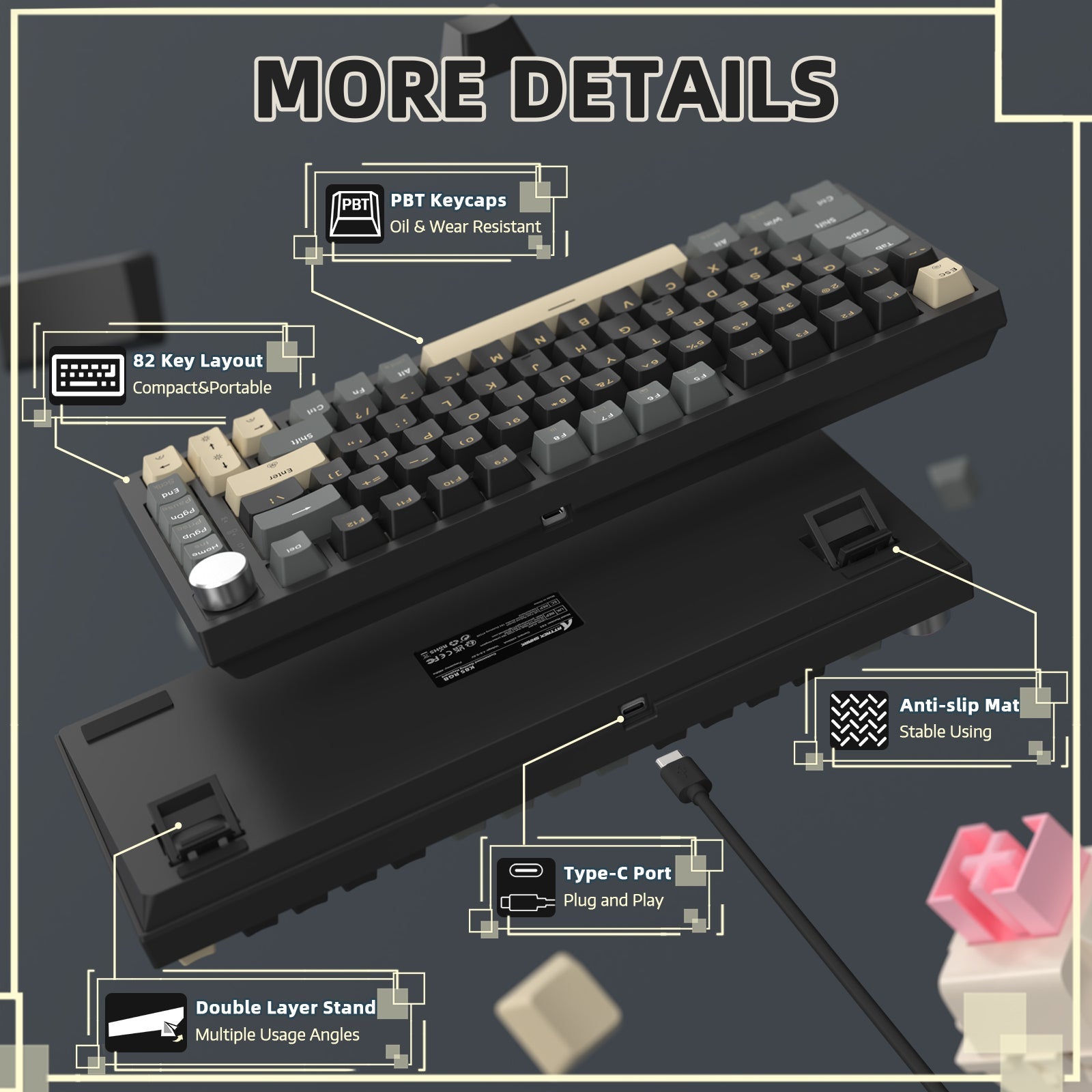 ATTACK SHARK K85 Rapid Trigger Klavye Manyetik Switch