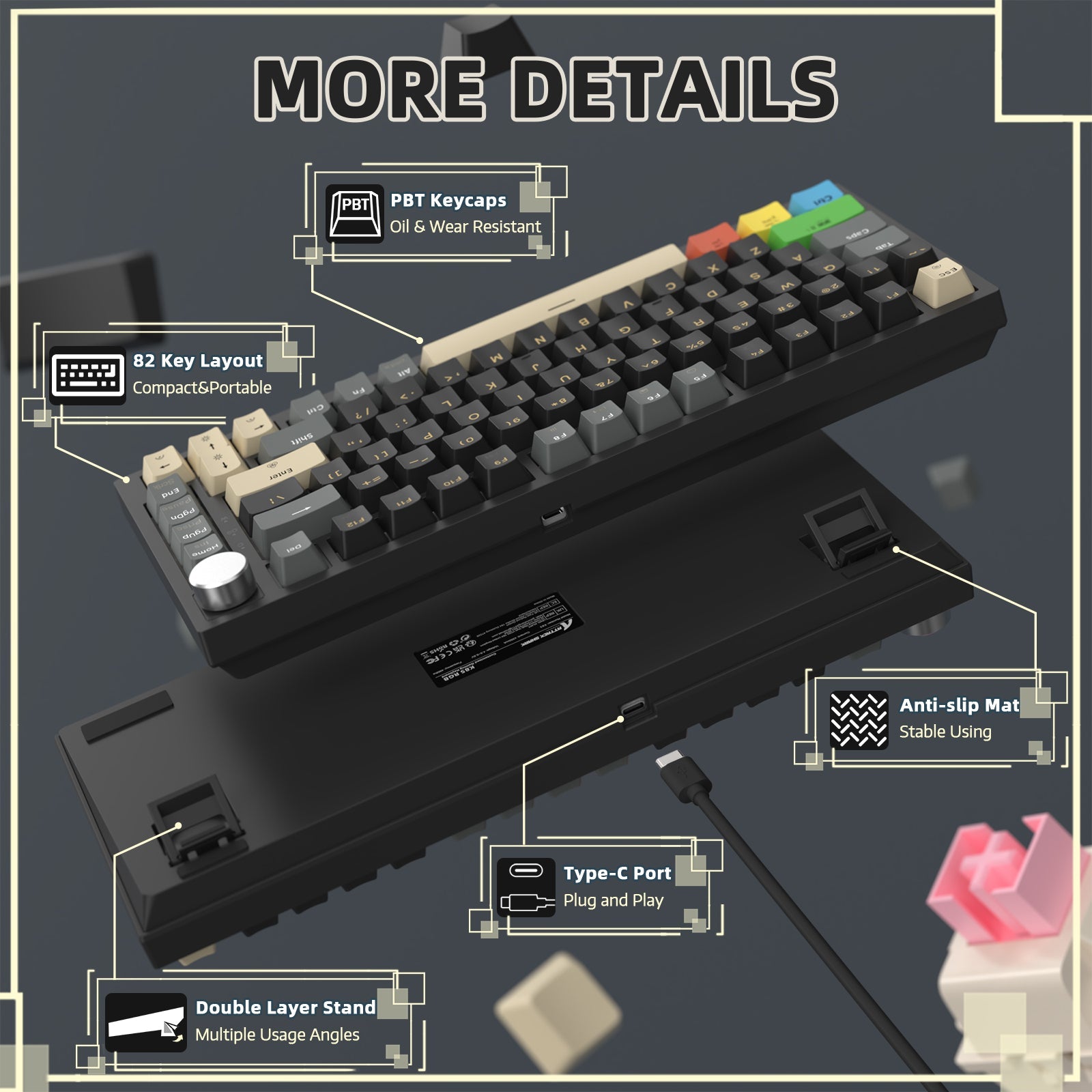 ATTACK SHARK K85 Rapid Trigger Klavye Manyetik Switch