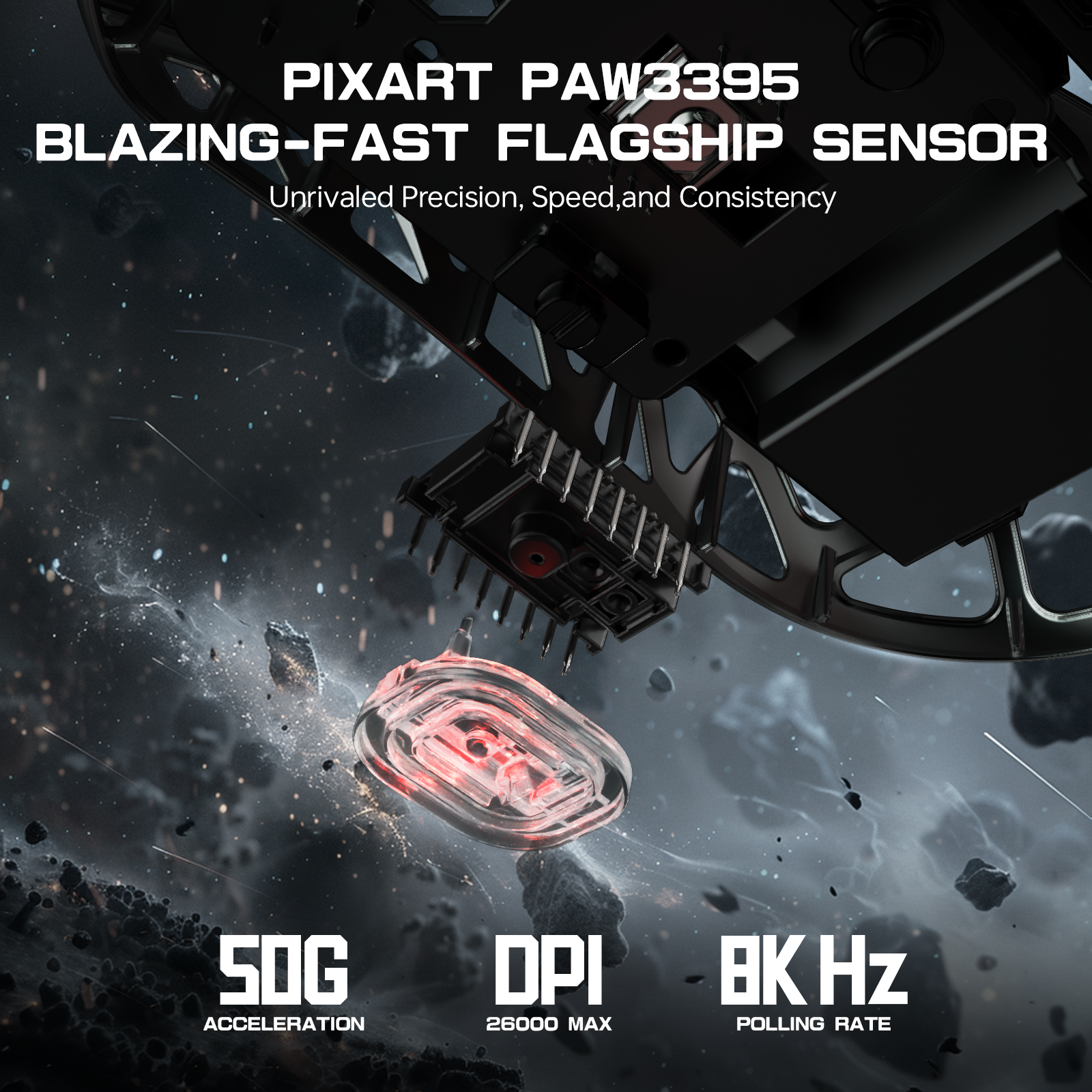 ATTACK SHARK R3 Magnesium Alloy Oyuncu Mouse 8K